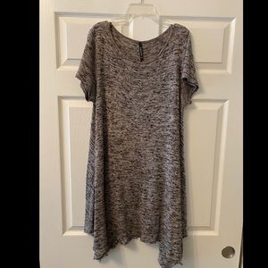 Gray knit dress. Super comfortable.